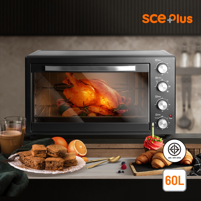 SCE Plus ALO2 เตาอบไฟฟ้า 60 ลิตร ประสิทธิภาพสูงสำหรับทุกเมนูอบ