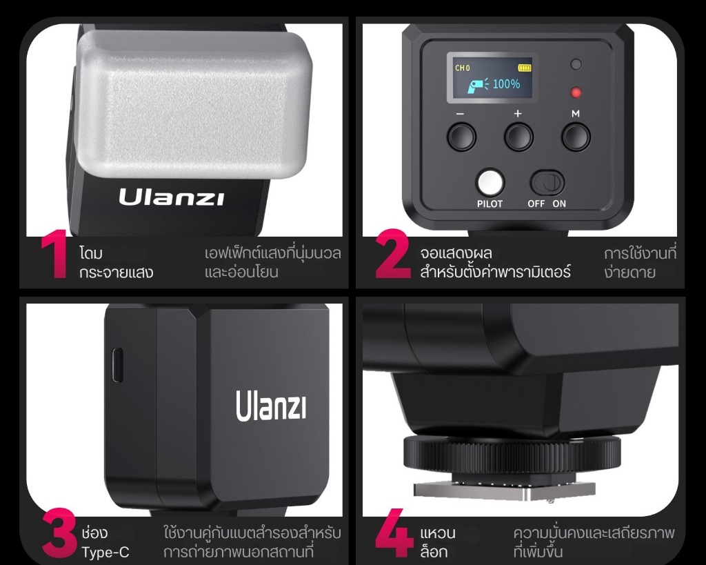 Ulanzi F32 Camera Flash รีวิวแฟลชเสริมที่ช่วยให้ภาพสวยขึ้นแบบมือโปร ใช้ได้กับ Sony/Canon/Nikon/Fuji ต่อผ่าน Hot Shoe Mount