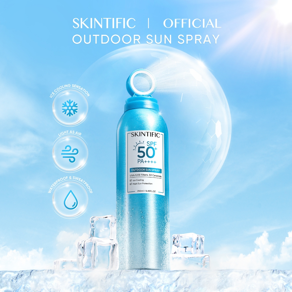 ☀️ ไอเทมป้องกันแสงแดด: สเปรย์กันแดดSKINTIFIC All Day Light Sunscreen Mist