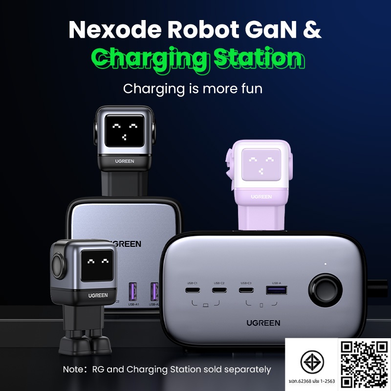 Ugreen Uno RoboGaN 65W USB หัวชาร์จหุ่นยนต์จิ๋วที่ซ่อนพลังระดับเรือธง เทคโนโลยีจัดเต็มในขนาดพกง่าย