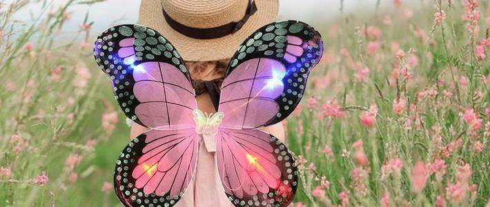 จะไปกับแสงสีกับปีกที่สวยๆให้เหมือนผีเสื้อราตรี เครื่องแต่งกายแฟนตาซีปีกผีเสื้อ