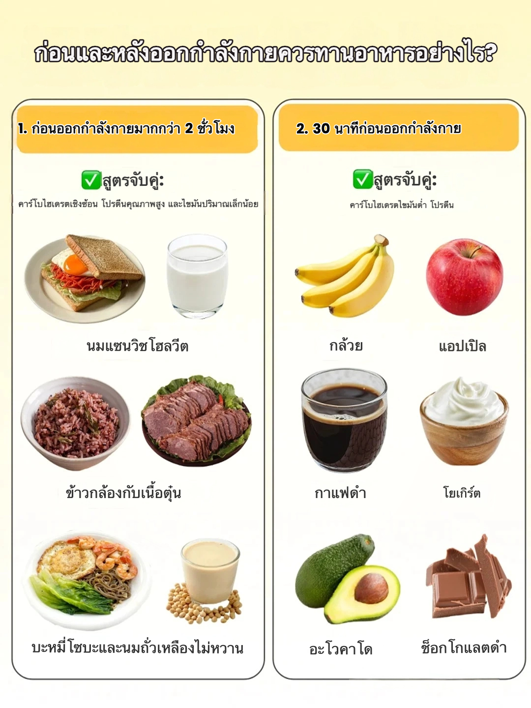 🔥 เคล็ดลับลดน้ำหนัก! กินก่อน-หลังออกกำลังกายยังไงดี?