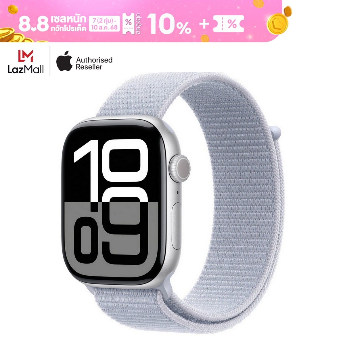 （Don't post）Test FLOW：Apple Watch Series 10 (2024) GPS 42mm/46mm – Aluminium Case with Sport Loop: บางที่สุด จอใหญ่สุด พร้อมดีไซน์ Jet Black ใหม่