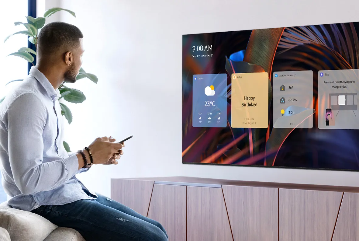 Samsung TV 2025 เติมเต็มห้องนั่งเล่นด้วยความสว่างและดีไซน์ที่ลงตัว