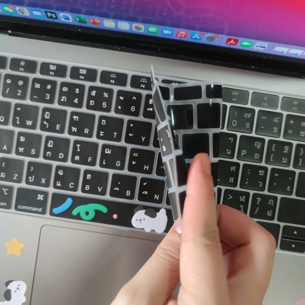 🖥️ ซิลิโคนคีย์บอร์ดสำหรับ MacBook Air/Pro (ไทย–อังกฤษ)