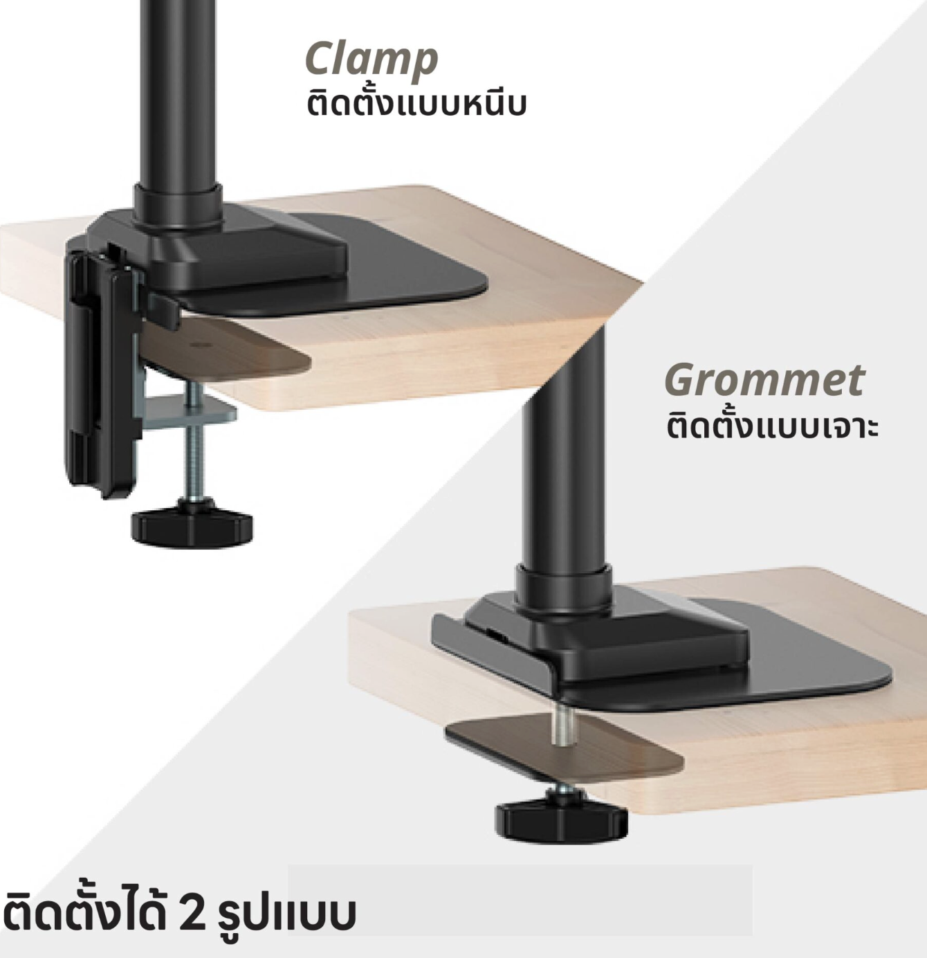 แขนจับจอมอนิเตอร์สำหรับคอมพิวเตอร์ ยืดได้ หดได้ หมุนได้ 360 องศา!