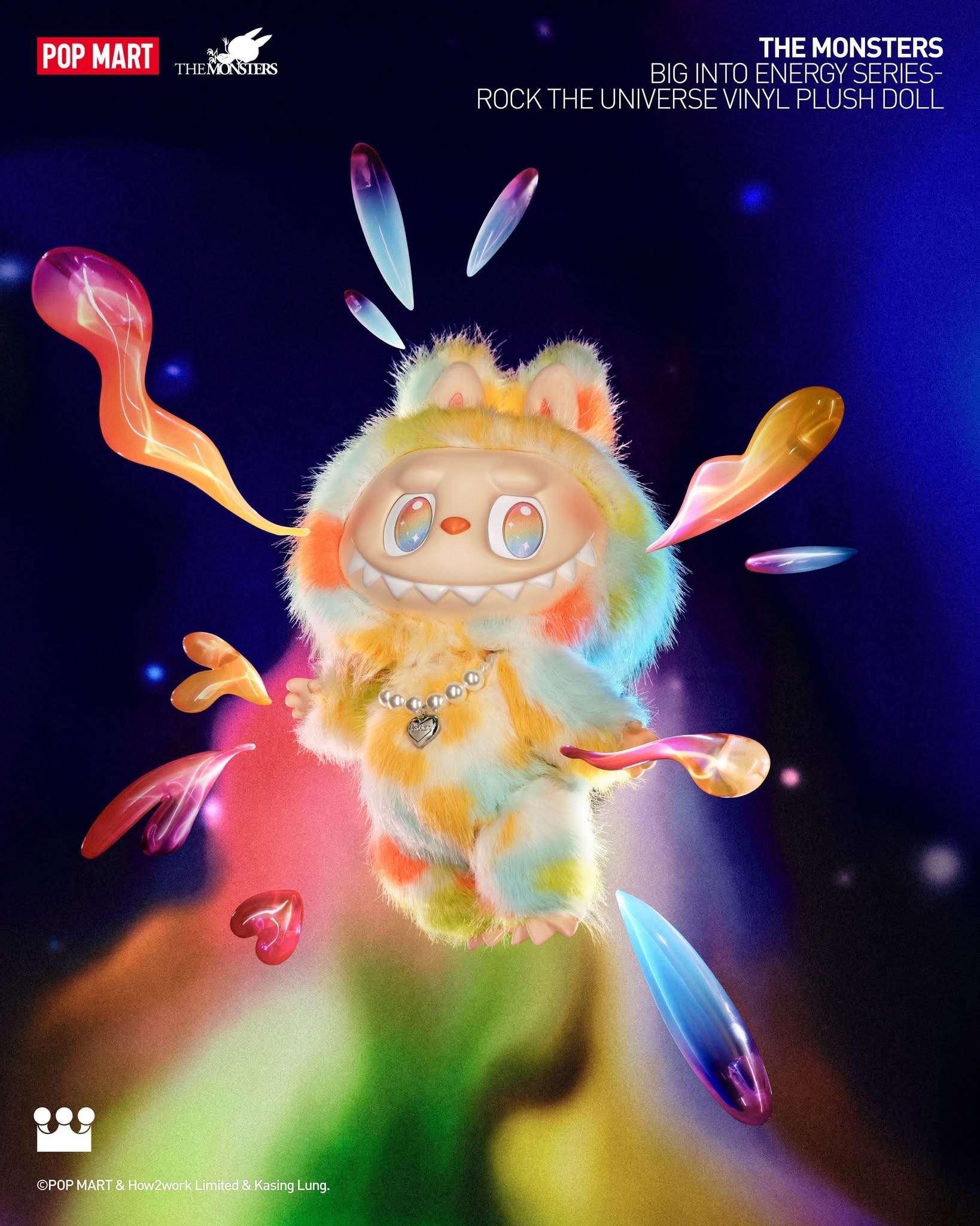 ✨ THE MONSTERS คอลเล็คชั่นใหม่: THE MONSTERS Big into Energy Series – ROCK THE UNIVERSE Vinyl Plush Doll ✨