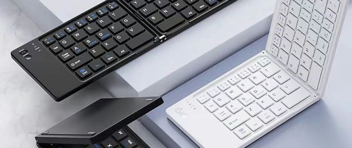 คีย์บอร์ดพกพา พับได้ สำหรับแท็บเล็ต ทำงานได้ทุกที่ เปลี่ยนแท็บเล็ตให้เป็นเครื่องมือทำงานจริงจัง
