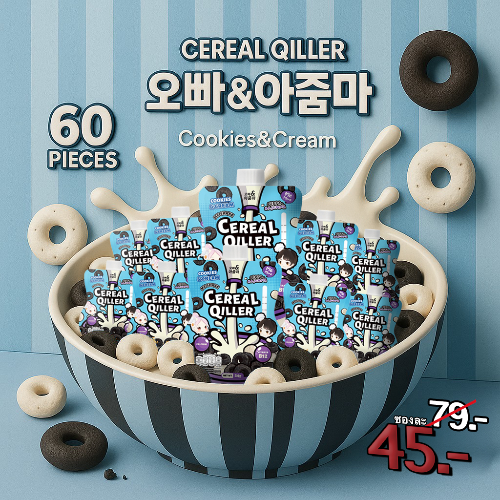 🥣 Cereal Qiller ซีเรียลเช้คพร้อมดื่ม by Oppa & Ajumma Me More