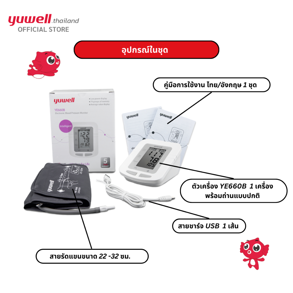 เครื่องวัดความดันโลหิตดิจิตอล Yuwell ของที่ควรมีติดบ้าน