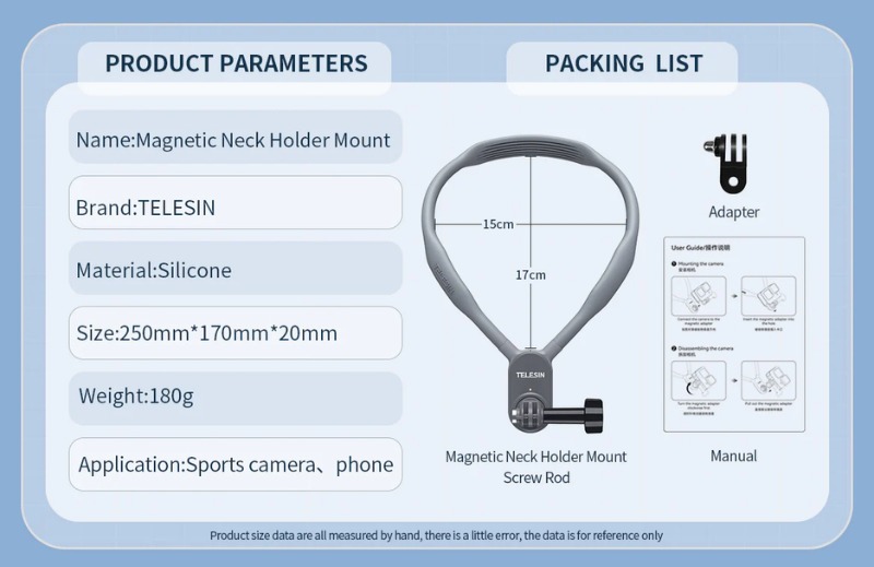 Telesin สายคล้องคอแบบแม่เหล็ก สำหรับ Action Camera