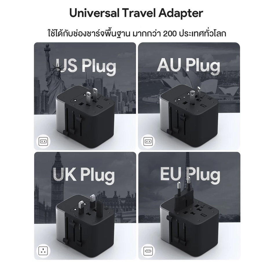 ไอเทม Must-Have สำหรับเที่ยวต่างประเทศ: หัวแปลงปลั๊กไฟ 🔌