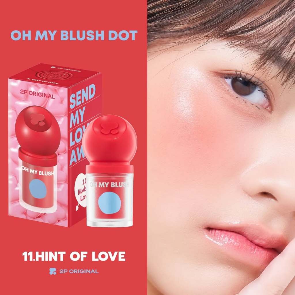 2P ORIGINAL OH MY BLUSH DOT บลัชออนหัวโตเนื้อนุ่มลื่น เกลี่ยง่าย ให้ลุคแก้มใสธรรมชาติแบบที่ทุกคนต้องมี!