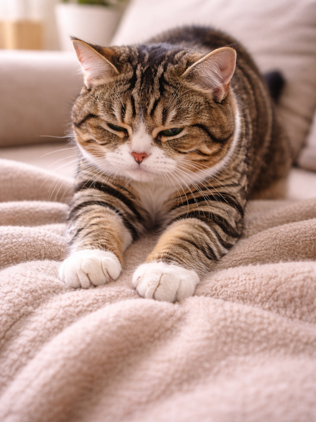 แมวนวดอุ้งเท้าหน้า