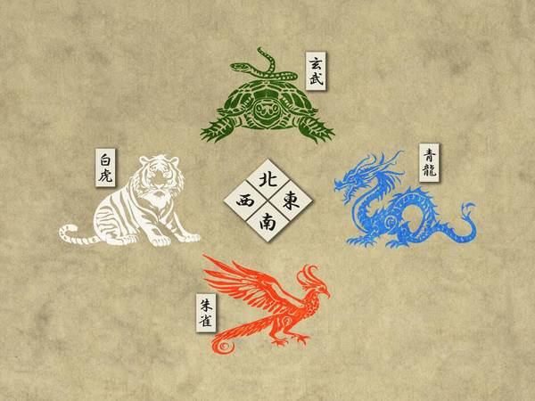 ความเชื่อเรื่องสัตว์ 4 จตุรเทพ เสือขาว เต่าดำ หงษ์แดง และ มังกรฟ้า