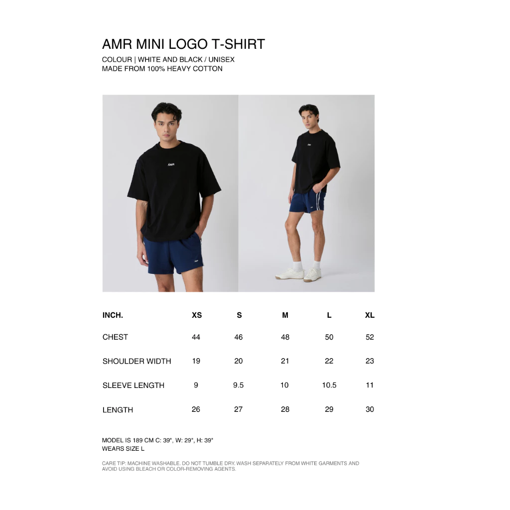 AMR DE SAISON (AIMER) – AMR Logo T-shirt in Black Image3