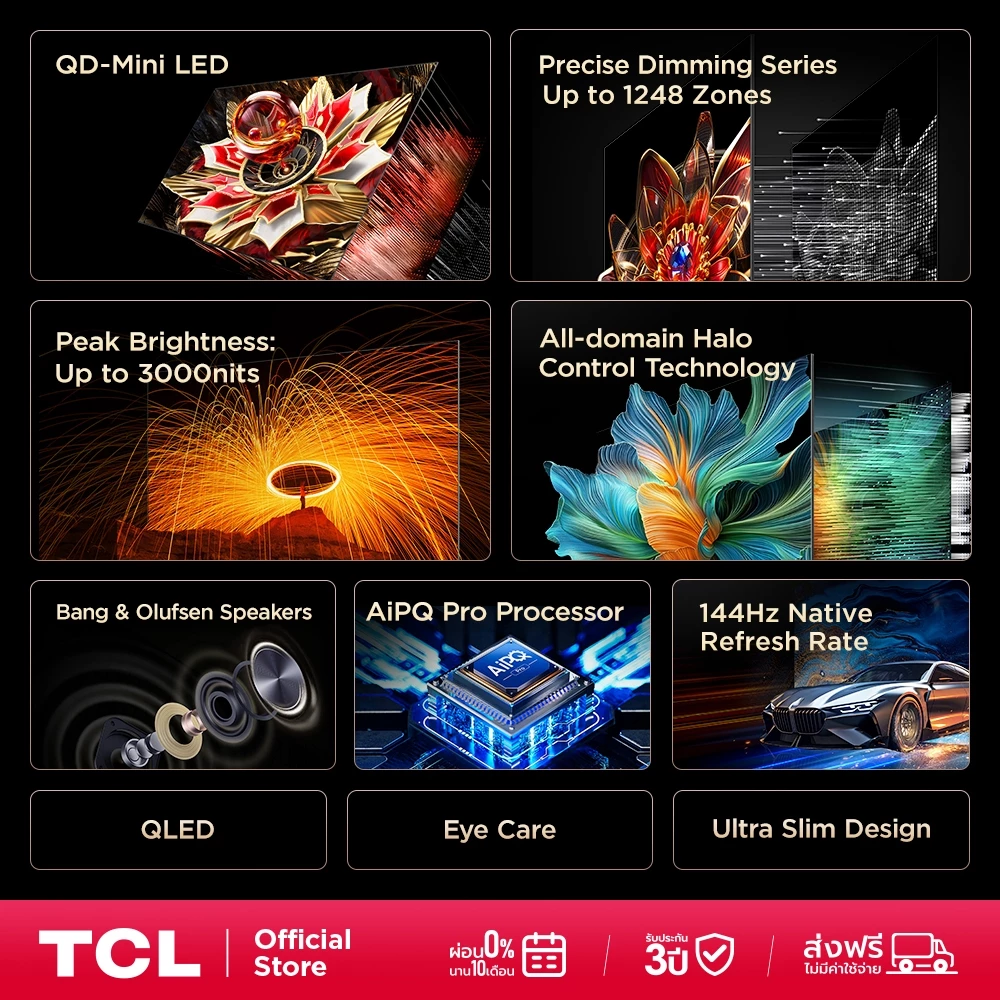 TCL 75Q7C (2025) Mini QLED 75” ทีวีจอใหญ่สายคุ้ม เน้นภาพแรง + เกมลื่น Image2