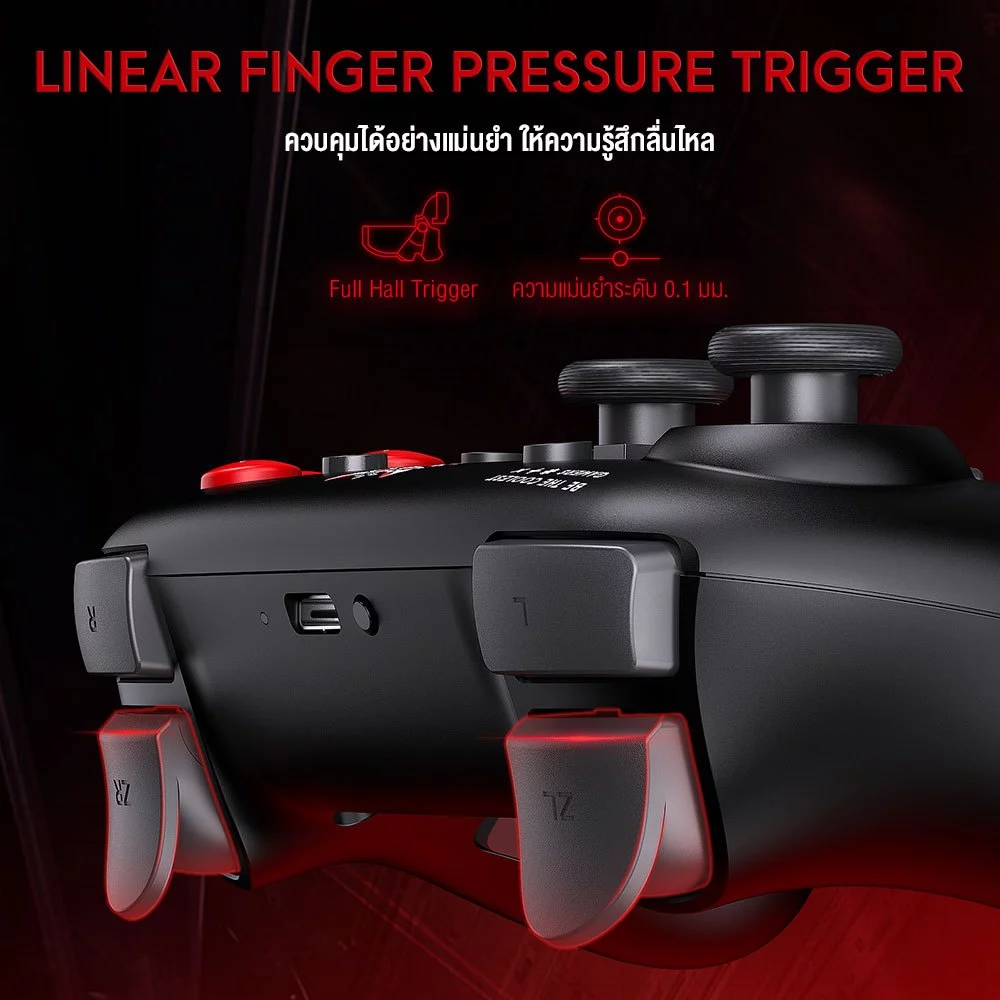 Onikuma Iruka Tri-Mode Wireless Controller จอยสายคุ้ม ฟีเจอร์ครบ ใช้ได้หลายเครื่อง Image2