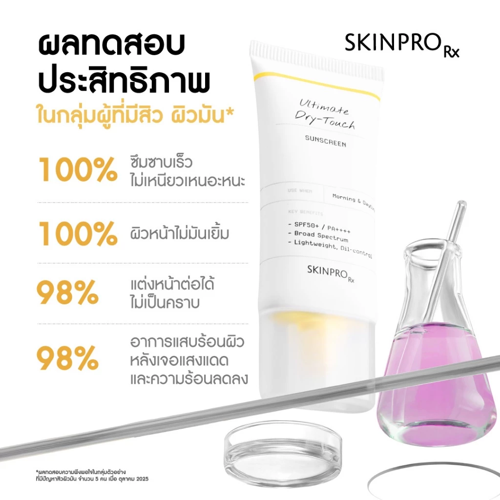 SKINPRO Rx Ultimate Dry-Touch Sunscreen กันแดดเนื้อแห้งไว เบาสบายผิว ใช้ได้ทุกวัน Image4