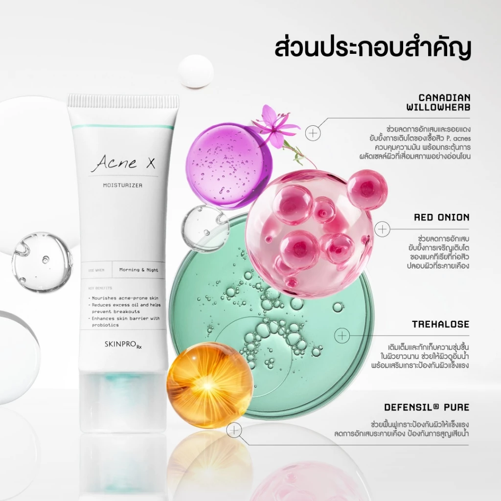 SKINPRO Rx Acne X Moisturizer มอยส์คุมมัน ลดสิวซ้ำ เน้นผิวมันใช้ง่ายทุกวัน Image2