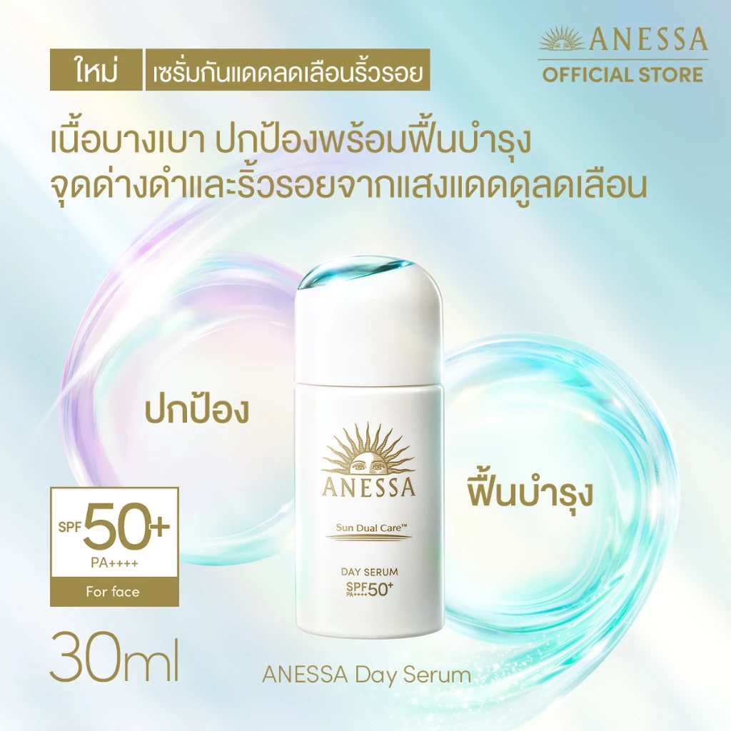 ANESSA Day Serum SPF50+ PA++++ กันแดดเนื้อเซรั่ม บางเบา ผิวโกลว์ เหมาะกับสายบำรุง Image1