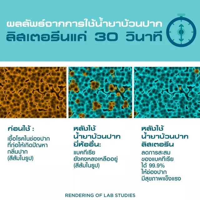 Listerine Total Care Night น้ำยาบ้วนปากสูตรกลางคืน ลดแบคทีเรีย ดูแลช่องปากครบ Image3