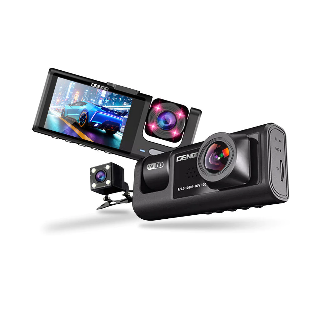 Dengo Trinity Dash Cam กล้องติดรถ 3 กล้อง ครบทุกมุม ดูผ่านมือถือได้ Image3