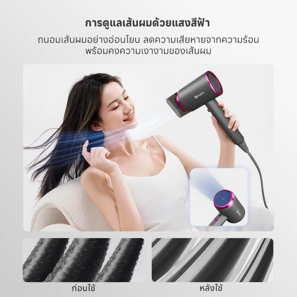 Simplus D1 ไดร์ราคาประหยัด เป่าไว ใช้งานง่าย