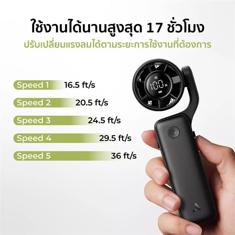 Aecooly Air Gimbal พัดลมมือถือ ลมแรงแบบจิ๋ว หมุนได้ไม่เหมือนใคร Image3