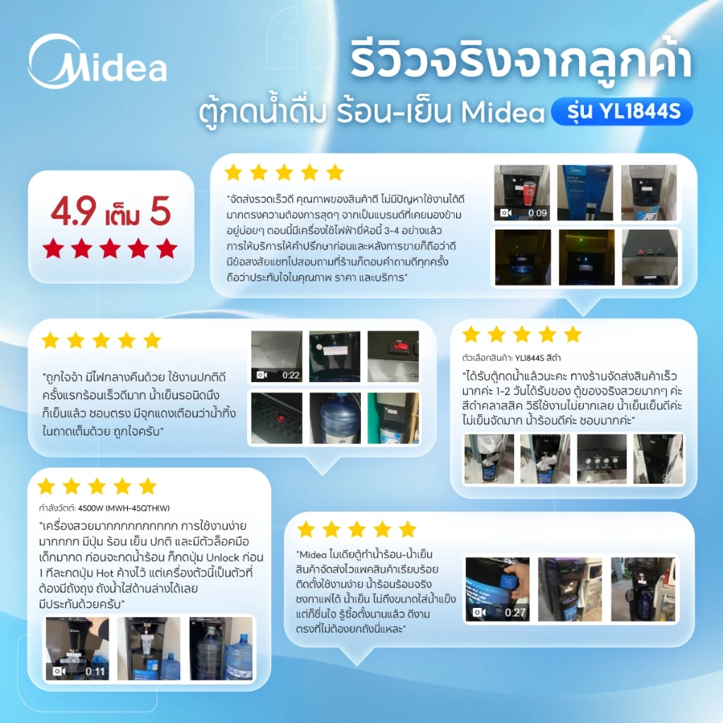 Midea YL1844S ตู้กดน้ำที่หลายบ้านเริ่มเปลี่ยนมาใช้ เพราะ “ไม่ต้องยกถังขึ้นแล้ว” Image2