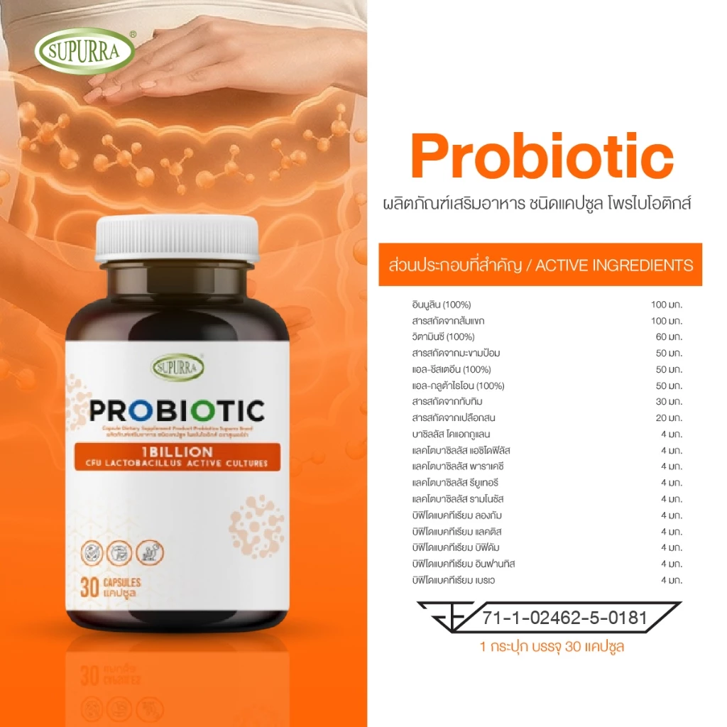 Supurra Probiotics เป็นตัวที่สาย “ลำไส้รวน–ขับถ่ายไม่ปกติ” พูดถึงกันเยอะมากช่วงนี้ Image3