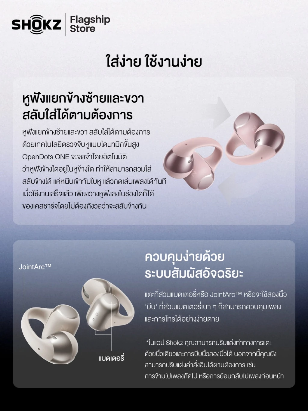 Shokz OpenDots ONE เป็นหูฟังที่หลายคนลองแล้วพูดเหมือนกันว่า “สบายหูแบบแปลกมาก” Image3