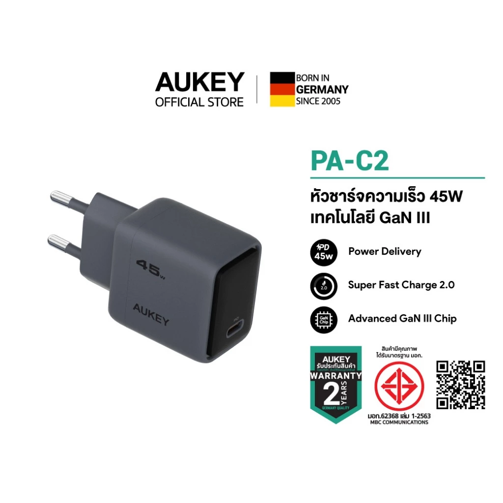 AUKEY Comet Pro 140W ตัวเดียวจบทั้งโน้ตบุ๊กและมือถือ Image2