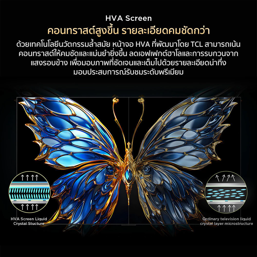 TCL 55T6C ทีวี 55 นิ้ว 4K QLED Google TV ภาพสวย ฟีเจอร์ครบ Image3