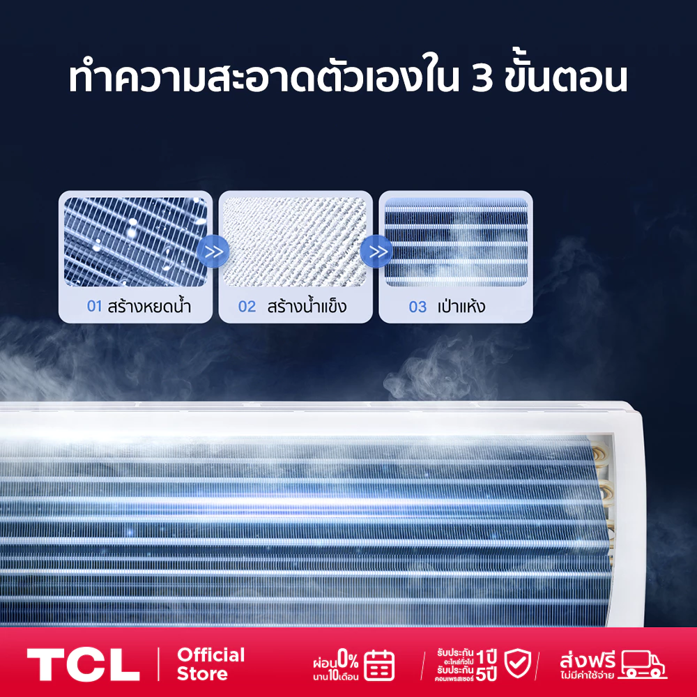 TCL SaveIn AI Inverter แอร์ปี 2026 เย็นเร็ว ประหยัดไฟ ทำงานเงียบ Image5