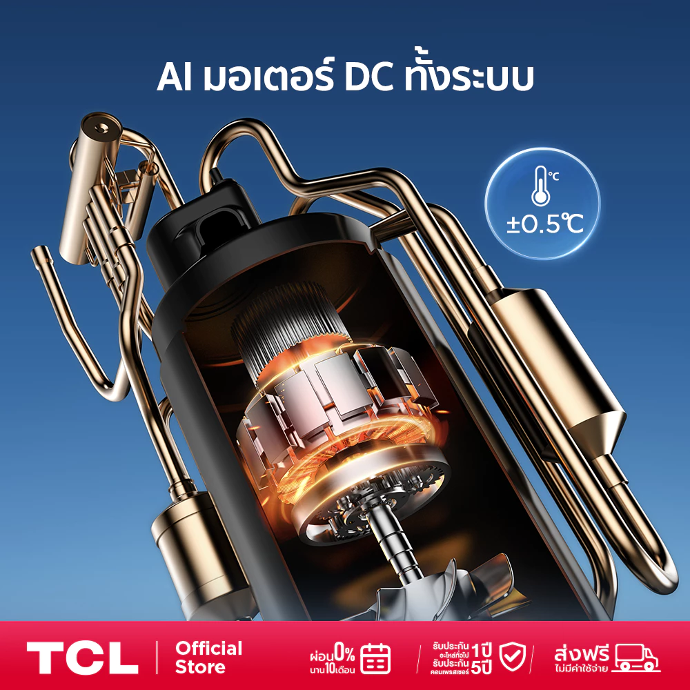 TCL SaveIn AI Inverter แอร์ปี 2026 เย็นเร็ว ประหยัดไฟ ทำงานเงียบ Image3