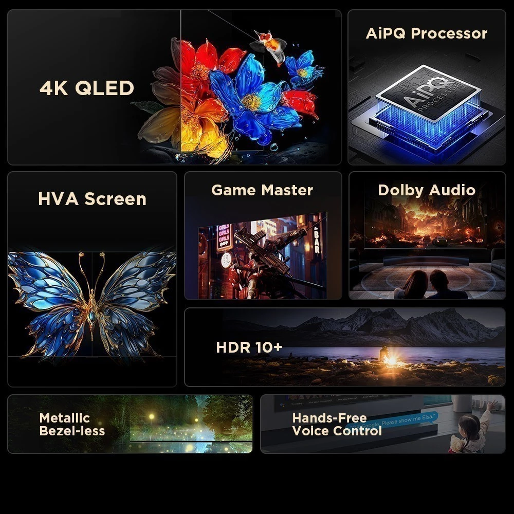TCL 55T6C ทีวี 55 นิ้ว 4K QLED Google TV ภาพสวย ฟีเจอร์ครบ Image2