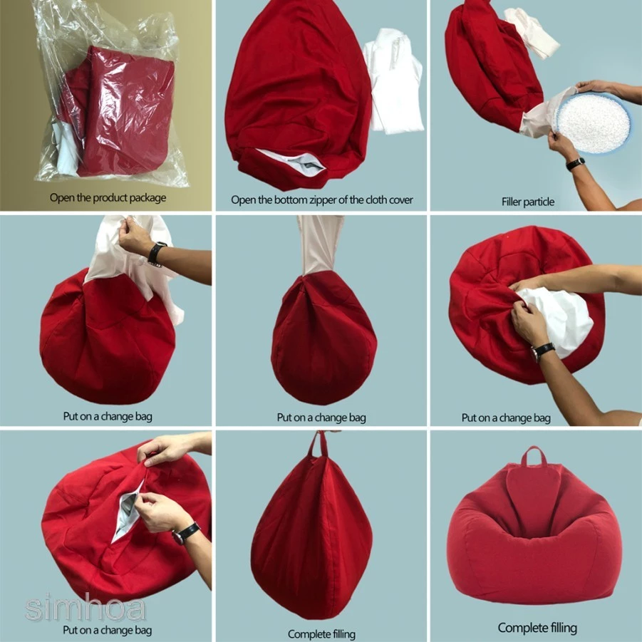 Silencer Beanbag โซฟาเม็ดโฟมทรงหยดน้ำ นั่งสบาย แต่งห้องได้ฟีลมินิมอล Image4