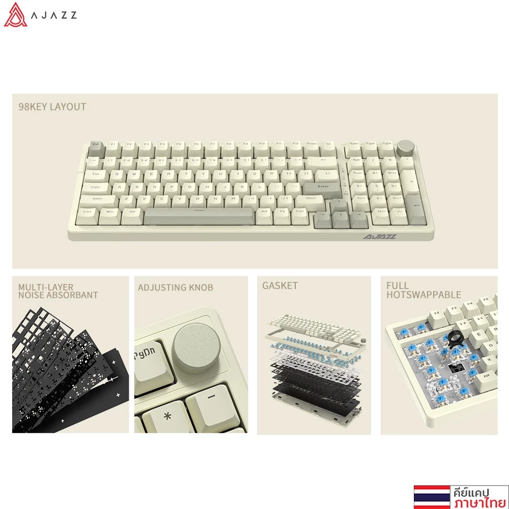 Ajazz AK992 Retro คีย์บอร์ดกลิ่นอายยุคคลาสสิก ที่ทั้งสวยและพิมพ์สนุก Image3