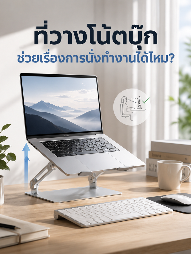 ที่วางโน้ตบุ๊ก ช่วยเรื่องการนั่งทำงานได้ไหม?