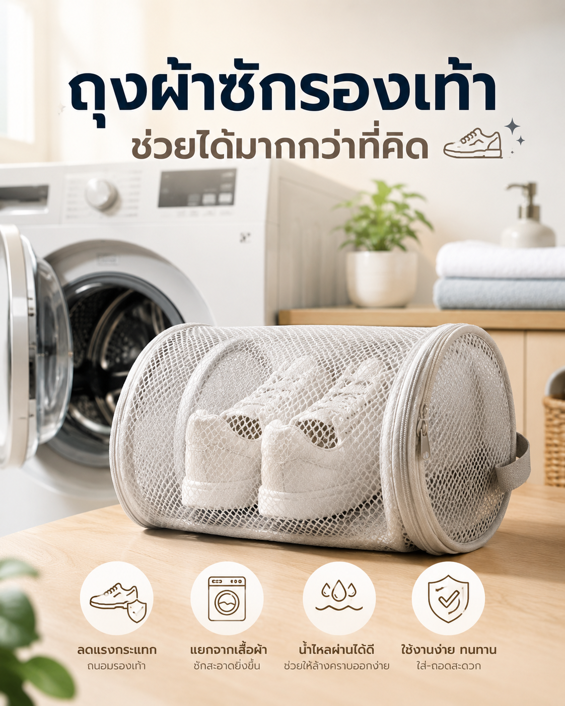ถุงผ้าซักรองเท้า ช่วยได้มากกว่าที่คิด Image1