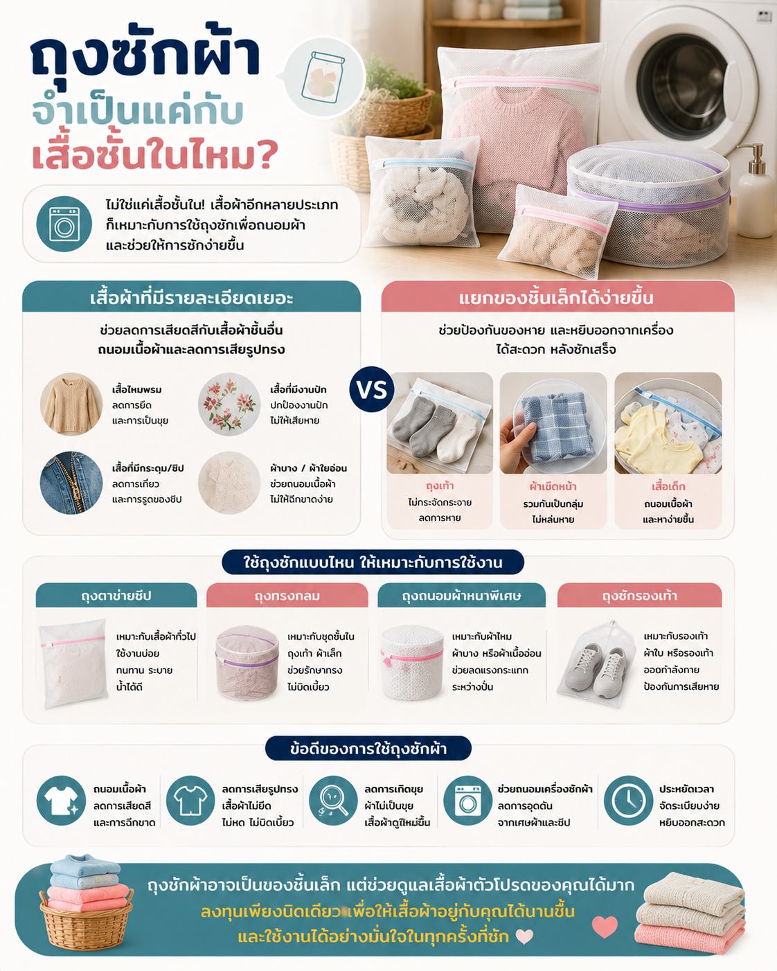 ถุงซักผ้า จำเป็นแค่กับเสื้อชั้นในไหม? Image1