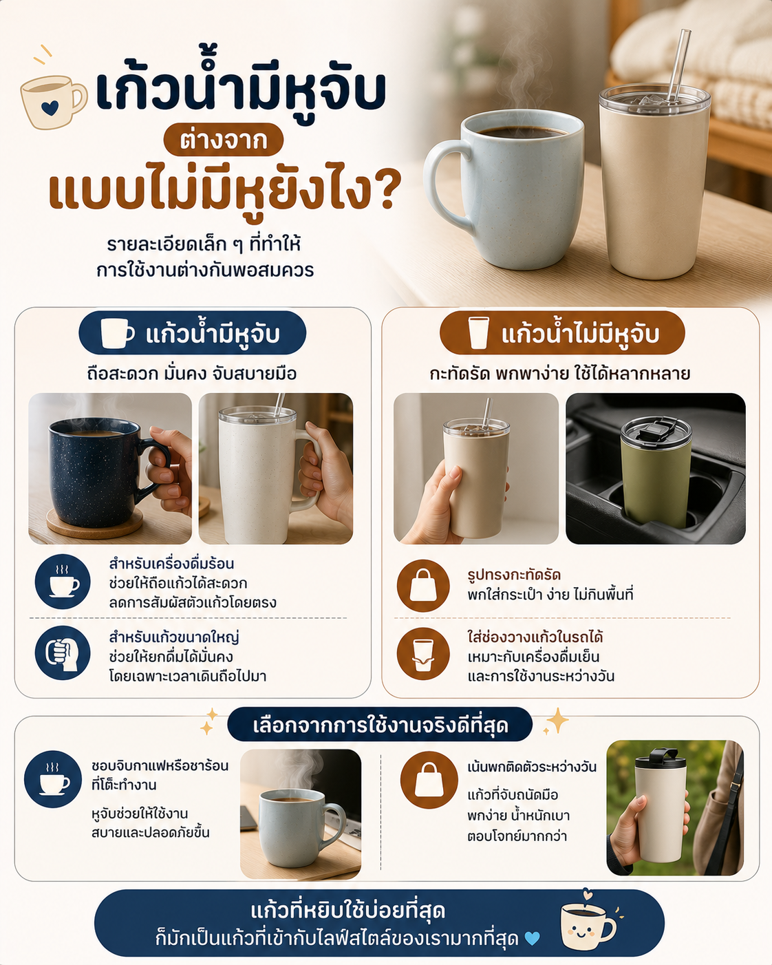 แก้วน้ำมีหูจับ ต่างจากแบบไม่มีหูยังไง? Image1