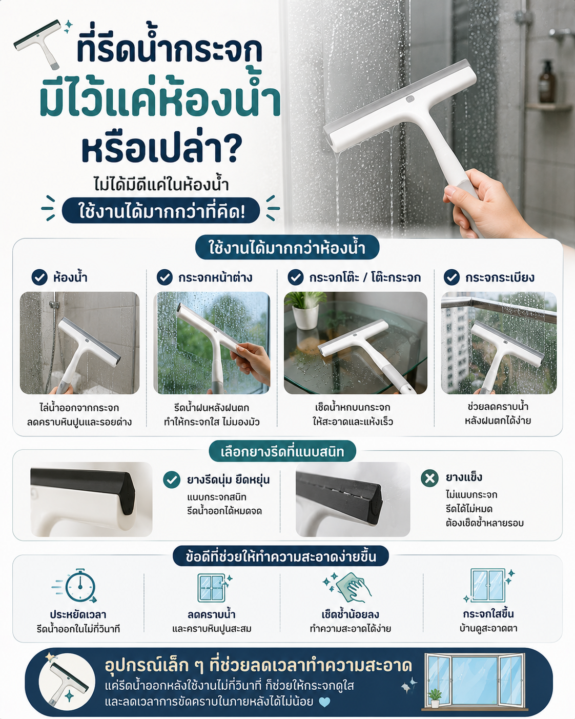 ที่รีดน้ำกระจก มีไว้แค่ห้องน้ำหรือเปล่า? Image1