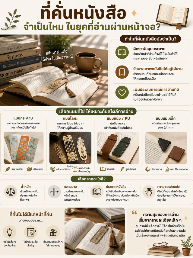 ที่คั่นหนังสือ จำเป็นไหม ในยุคที่อ่านผ่านหน้าจอ?