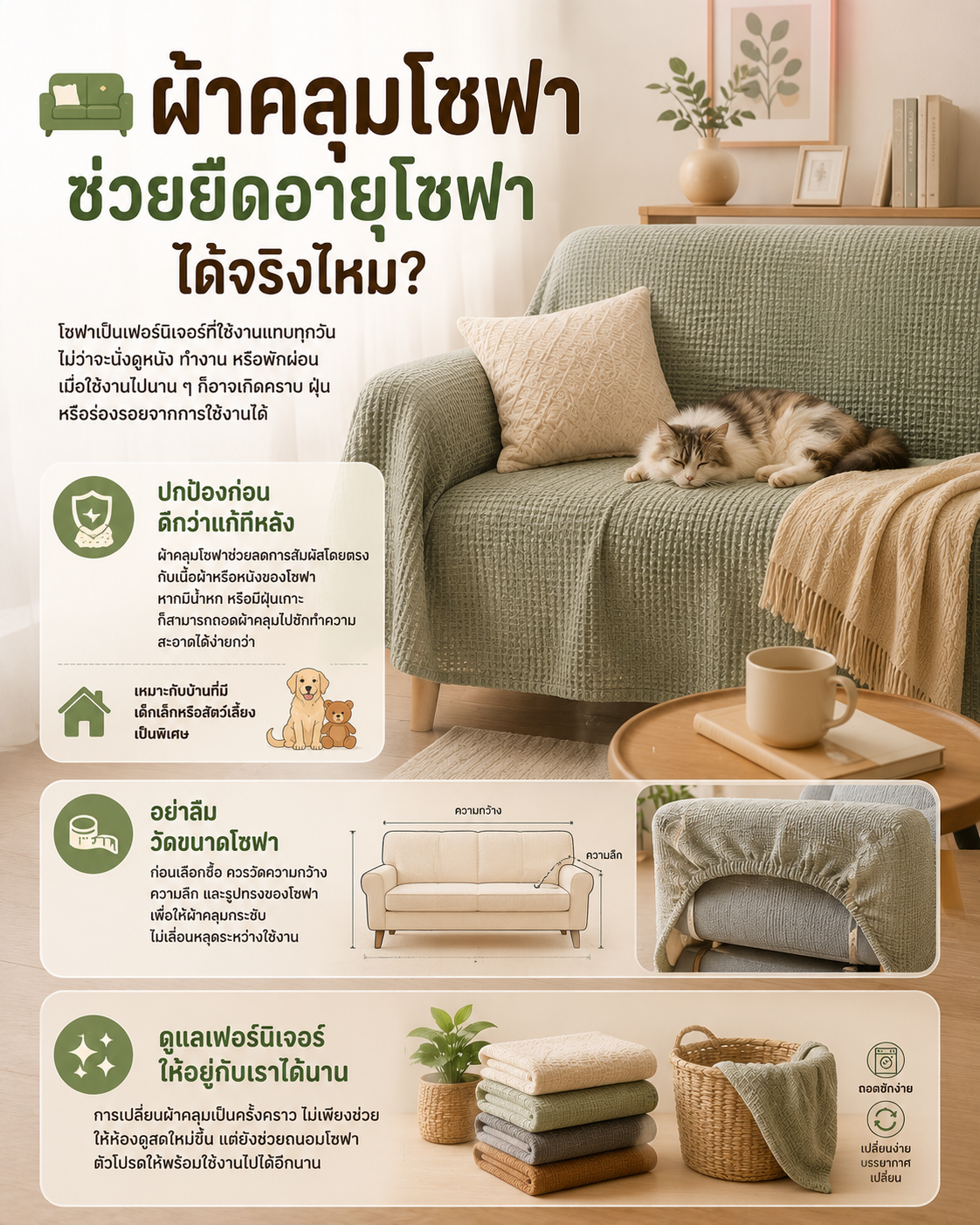 ผ้าคลุมโซฟา ช่วยยืดอายุโซฟาได้จริงไหม? Image1
