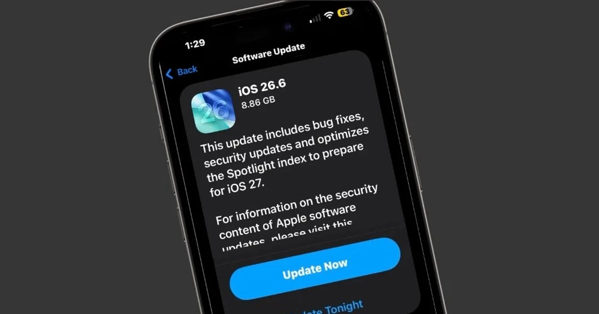 iOS 26.6 อัปเดตใหญ่ปิดช่องโหว่ความปลอดภัยหลายร้อยรายการ