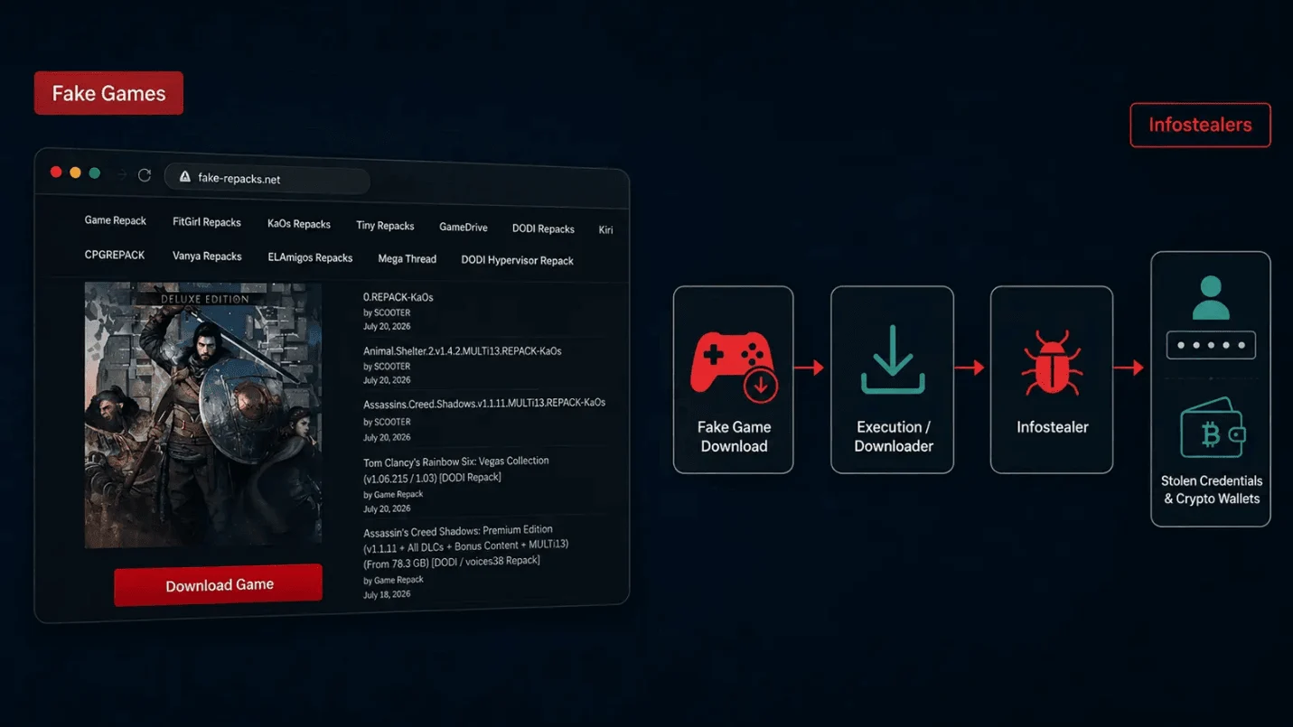 เกมฟรีและแอปปลอม: กับดักมัลแวร์ขโมยรหัสผ่าน