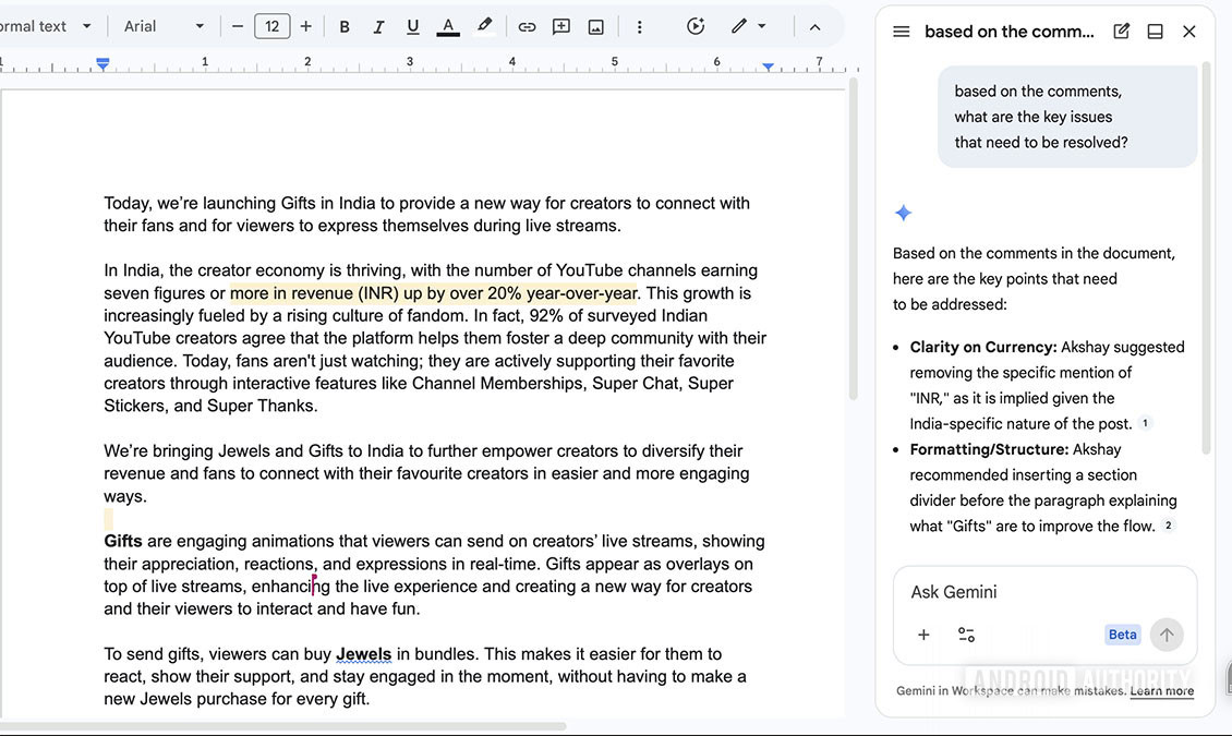 Gemini Google Docs เปลี่ยน Docs ให้เป็นสตูดิโอออกแบบและแก้ไขร่วมด้วย AI