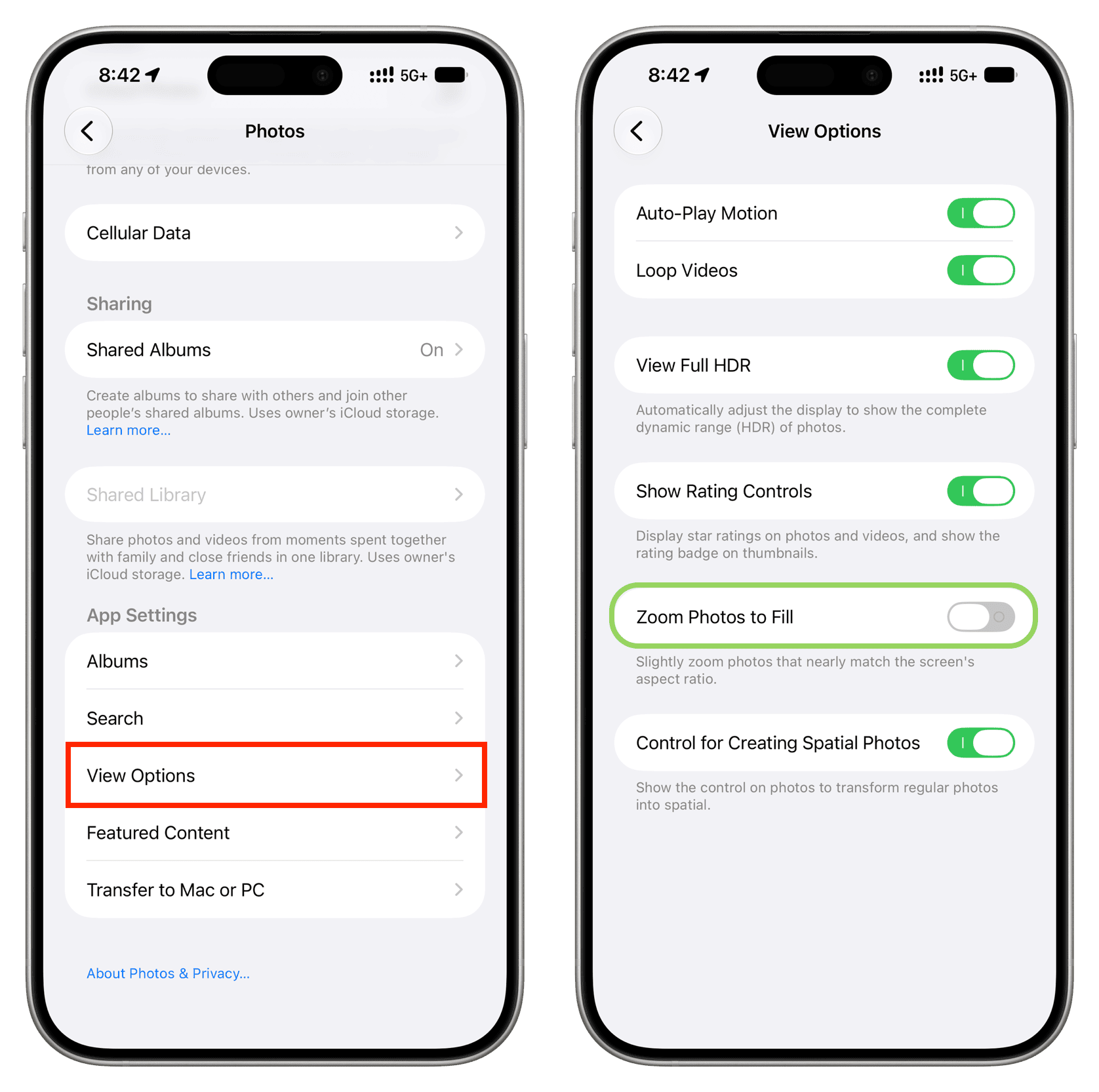 ควบคุมการซูมรูปบน iOS 27 เมื่อภาพเต็มจอเกินจำเป็น